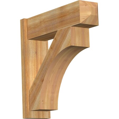 Ekena Millwork Westlake Rough Sawn Craftsman Outlooker, Western Red Cedar, 8"W x 28"D x 28"H OUT08X28X28WTL04RWR